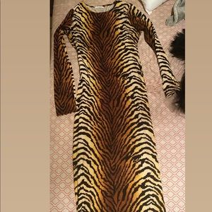 Ankle Length Animal Print Dress